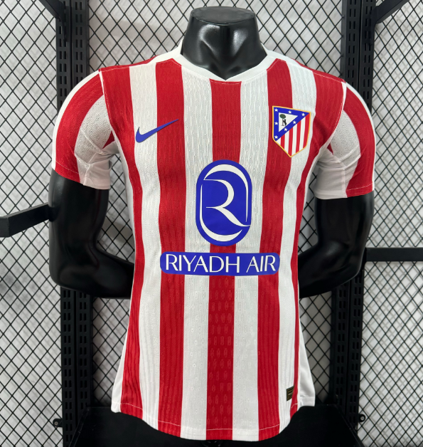 2025-26 Atletico Madrid Home Soccer Jersey Shirt Player Version